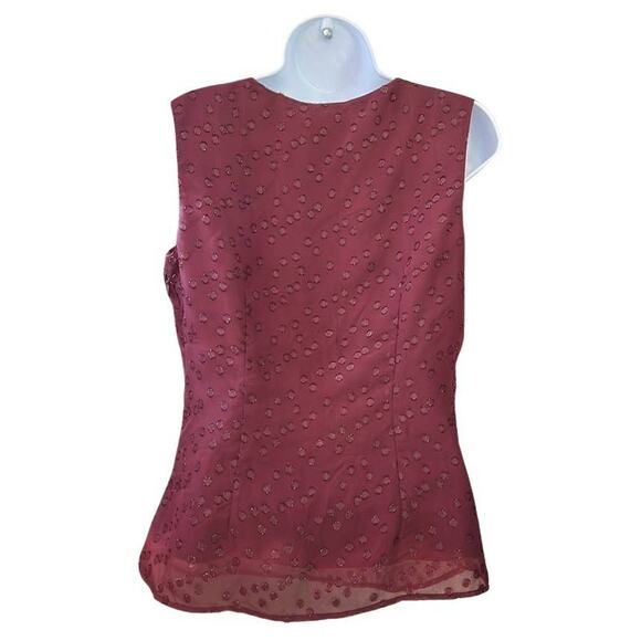Merona Burgundy Blouse Size Medium - Picture 3 of 6